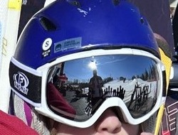 My daughter's findway goggles on her helmet
